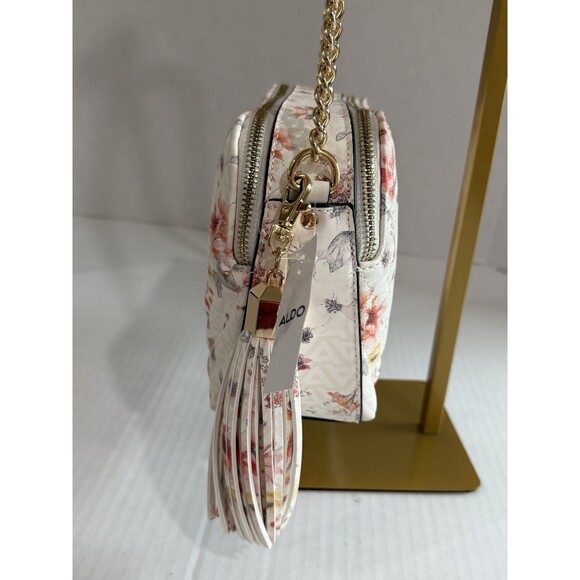 Aldo Crossbody Floral Vibrant Pattern Quilted Bag, Gold-Tone Hardware New W/Tag - Picture 5 of 16